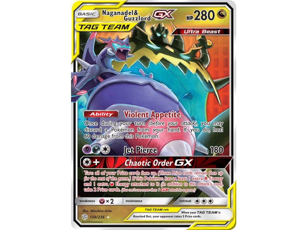 Pokémon Naganadel & Guzzlord GX (CEC 158)