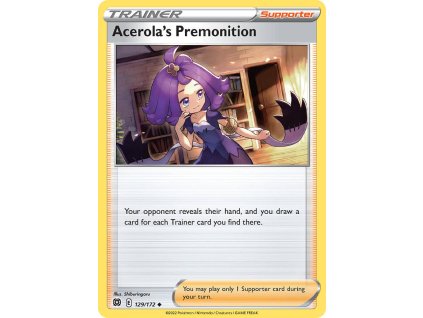 Pokémon Acerola's Premonition (BRS 129)