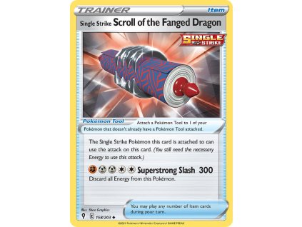 Pokémon Single Strike Scroll of the Fanged Dragon (EVS 158)