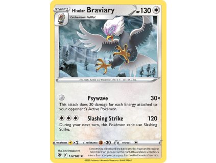 Pokémon Hisuian Braviary (ASR 132)