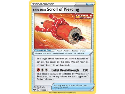 Pokémon Single Strike Scroll of Piercing (CRE 154)