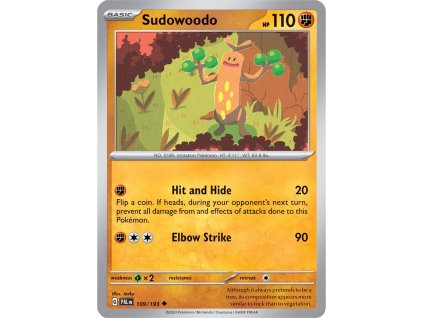 SudowoodoPaldeaEvolved109