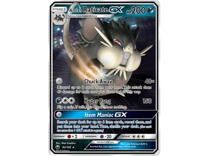 Pokémon Alolan Raticate GX (CES 85)