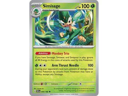 Pokémon Simisage (PAR 005, NM)