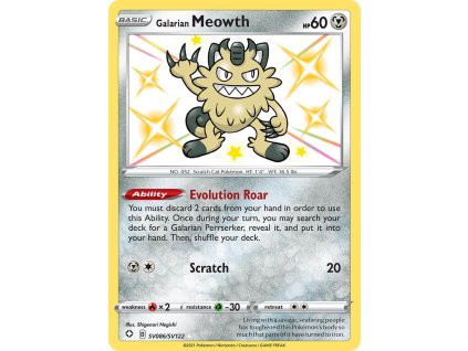Pokémon Galarian Meowth (SHF SV86)