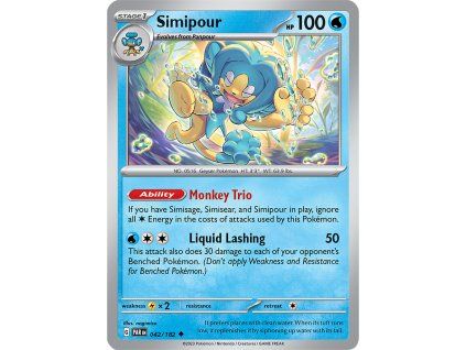 Pokémon Simipour (PAR 042, NM)