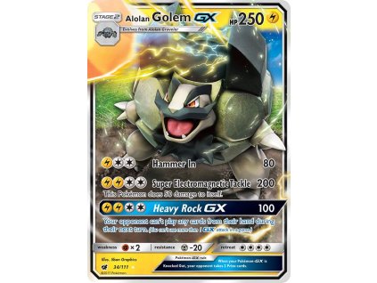 Pokémon Alolan Golem GX (CIN 34)