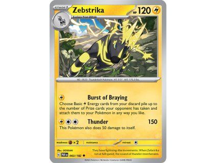 Pokémon Zebstrika (PAR 063, NM)