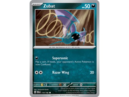 Pokemon Paradox Rift Zubat 110