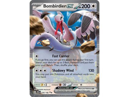 Pokémon Bombirdier ex (PAR 156, NM)