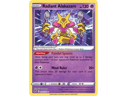 Pokemon SilverTempest RadiantAlakazam 59
