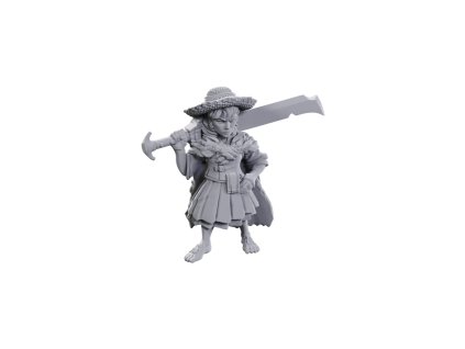 Pathfinder Deep Cuts Unpainted Miniatures Halfling Female Magus Low Level