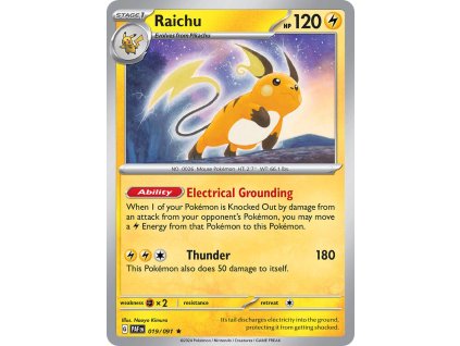 Pokémon Raichu (PAF 019)