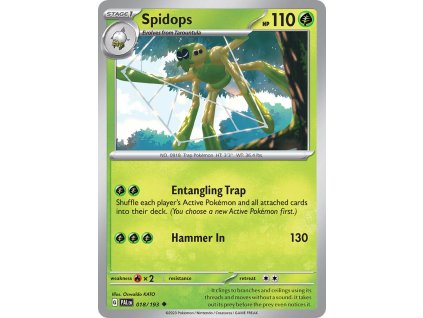 Pokémon Spidops (PAL 018)