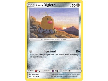 Pokémon Alolan Diglett (UPR 78)