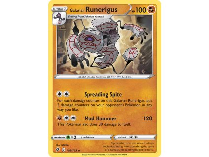 Pokémon Galarian Runerigus (RCL 102)