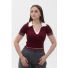 Polo tričko bordo s krátkým rukávem