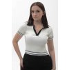 Polo tričko černobílé s krátkým rukávem
