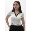 Polo tričko černobílé s krátkým rukávem
