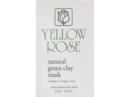 natural green clay mask yellow rose charde vzorek