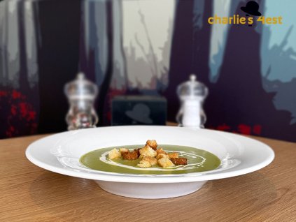 Hráškový krém s krutony 2