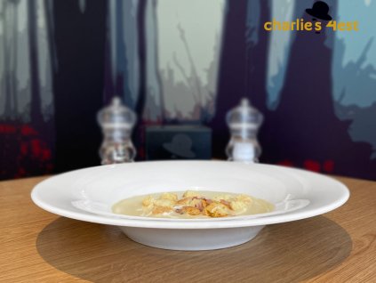 Celerový krém s pancettou a krutony 2