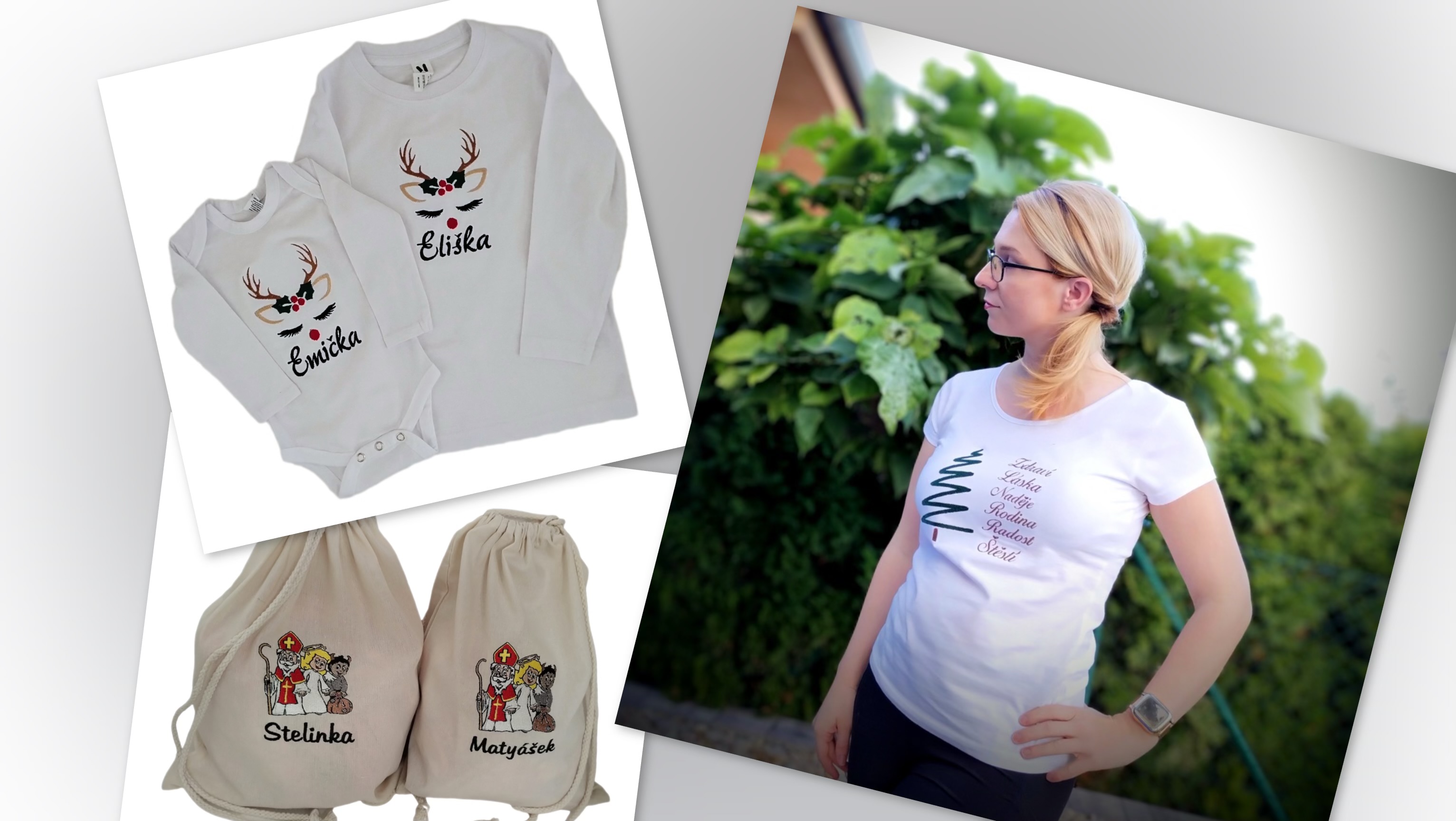 Vyšívané dárky na Vánoce