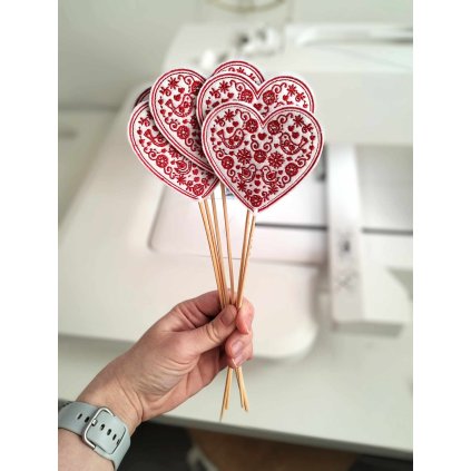 Zápich do květináče Valentýnek
