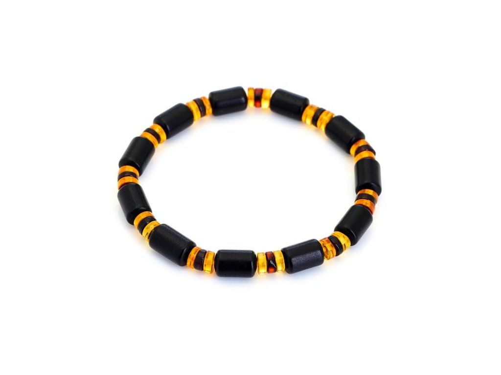 bracelet with multi colored amber all amber 21 23cm