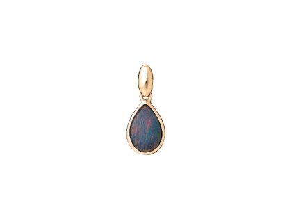 blue opal doublet drop pendant 925 gold plated height 107 cm