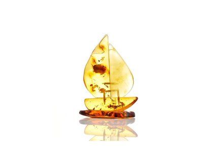 amber boat figurine