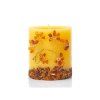 candle with amber 9x8 cm