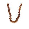 children s necklace with cognac amber screw clasp length 32 33 cm