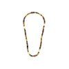 necklace with cylindrical multi colored amber length 48 cm