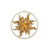 birch and amber sun decoration and charging plate diameter 11 cm