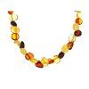 necklace with natural multi colored amber all amber 45 cm