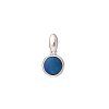 round blue opal doublet pendant 925 rhodium silver diameter 0807 cm