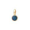 round blue opal doublet pendant 925 silver gold plated diameter 0807 cm
