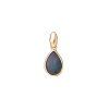 blue opal doublet drop pendant 925 gold plated height 107 cm