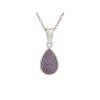 blue opal doublet drop pendant 925 rhodium silver height 106 cm