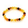 bracelet with multi colored amber all amber 18 cm