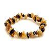 bracelet with natural multi colored baltic sea amber chips length 19 cm