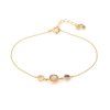bracelet with multi colored stones in 925 gilded silver length 173 cm