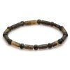 bracelet with cylindrical multi colored baltic amber length 20 21cm