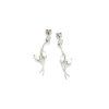 natural white opal dangle earrings in 925 rhodium silver