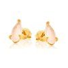 drop earrings with natural rose quartz in 925 gilded silver