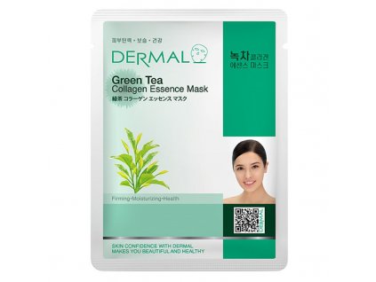 DERMAL Korea Green Tea Collagen Essence Mask - Esenční kolagenová maska se zeleným čajem