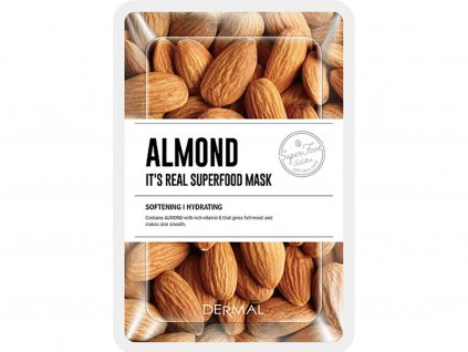 Dermal Korea It's Real Superfood Mask - Almond | Esenční mandlová maska | 25g