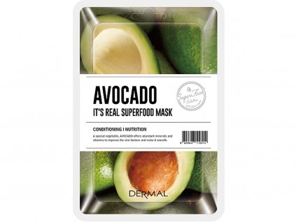 Dermal Korea It's Real Superfood Mask - Avocado | Esenční maska ze Superpotravin - Avokádo | 25g