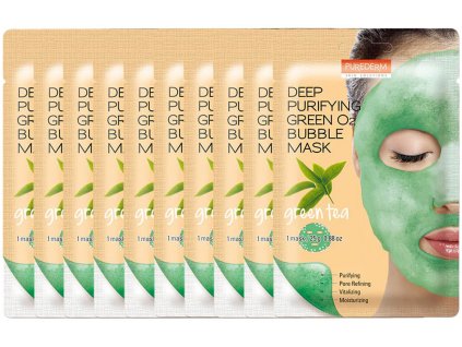 purederm-deep-purifying-green-o2-bubble-mask--green-tea-10ks